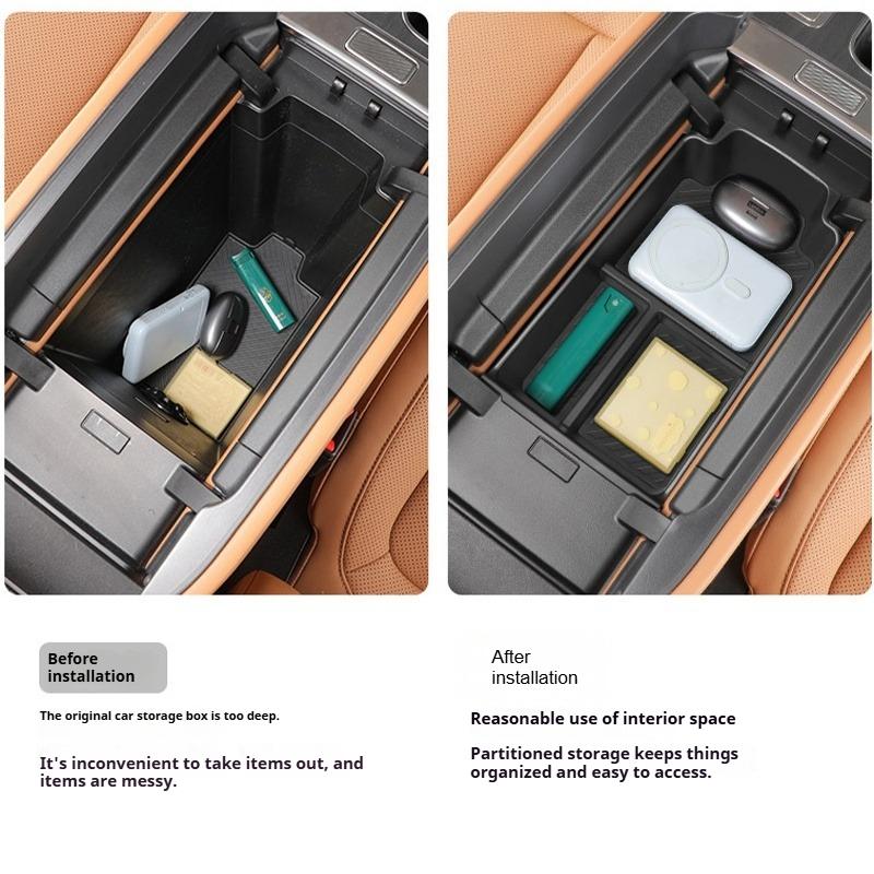 For Chery iCAUR V27 Car Armrest Box Expand Storage Box Center Console Armrest Storage Compartment Storage Modification Accessory