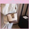 2023 New Korean Style Retro Fashion Bucket Bag Women's Shoulder Bag Wide Shoulder Strap Bag