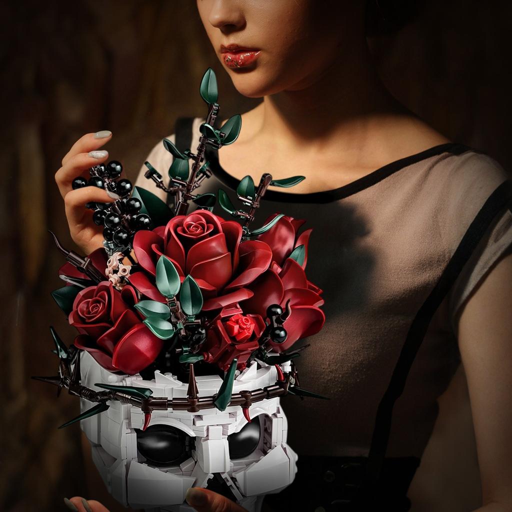 Flower Pot Gothic Flower Pot Building Set Halloween Decoration Suitable For Home Desktop