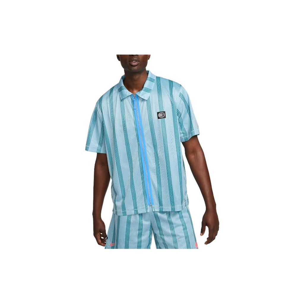 Nike T Shirts Men's Sky Blue Polo Collar Moderate Straight Fit DX0342-442