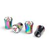 cxjvah1 Colorful Car Wheel Valve Caps Air Covers for Mitsubishi Ralliart Lancer ASX Colt Pajero Outlander Eclipse Delica EVO Colt