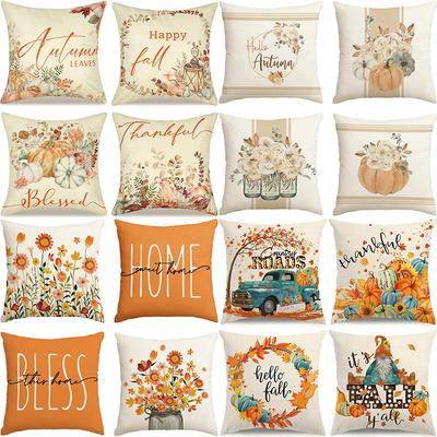 Ernte Herbst Neu Ahornblatt Kürbis Kissenbezug Zuhause Schlafzimmer Sofa Bedrucktes Kissen