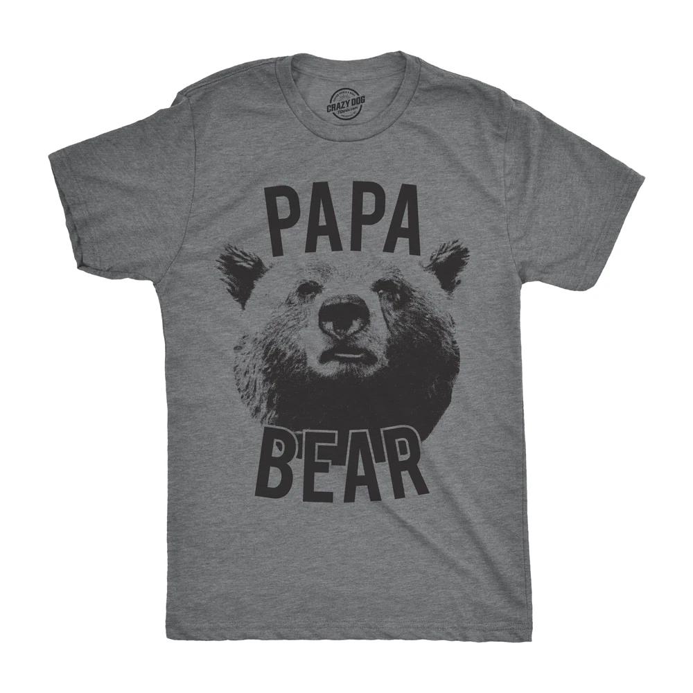 Mens Papa Bear T shirt Funny Fathers Day Idea for Dad Papa Hilarious Husband S
