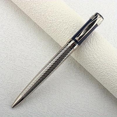 Penna a sfera in metallo, lussuosa penna firma di alta qualità, corpo in metallo, inchiostro nero medio 1,0 mm