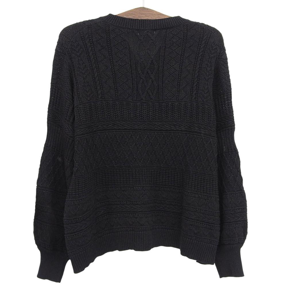 Plantation Excellent condition gansey knit top, women's, black, size M, made in 1925 tops M blackUsed