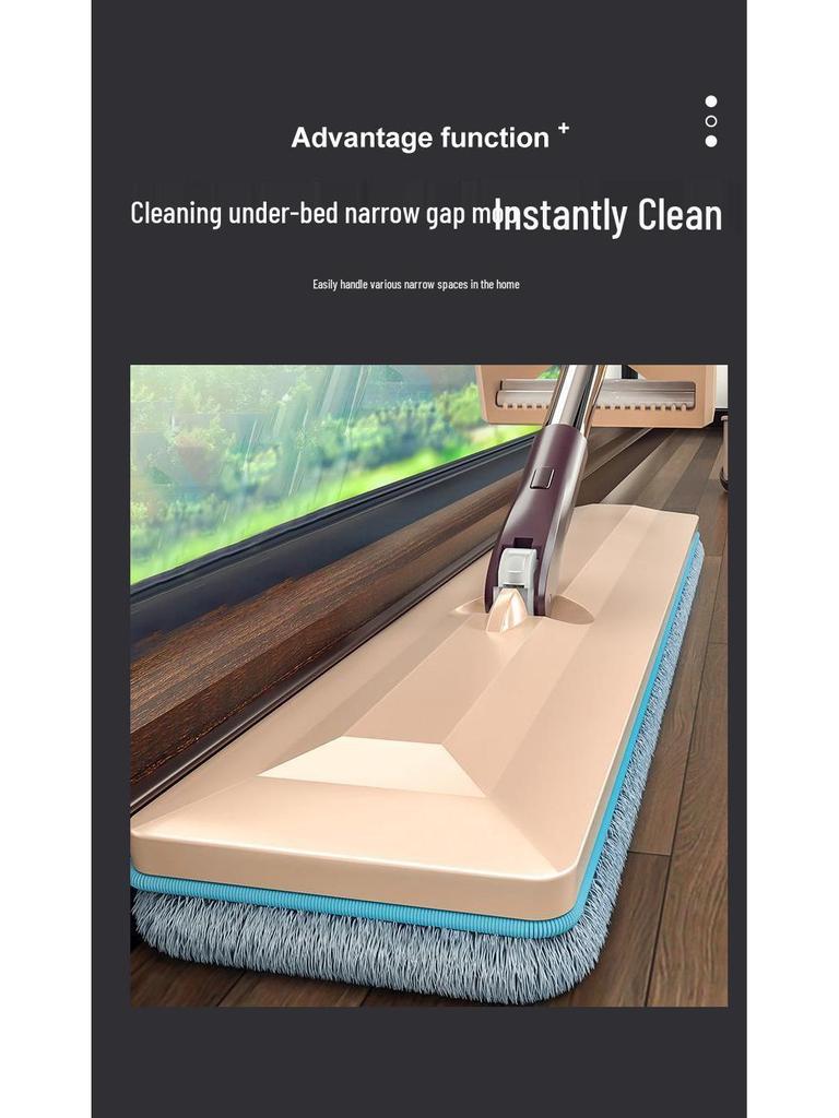 Dropshipping-Ready Rotating Mop: Hands-Free, One-Wipe Clean with Large Flat Panel for Effortless Household Cleaning