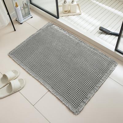 Bathroom Non-slip Mat New Linen Woven Doormat Super Absorbent Thickened Toilet Carpet Waffle Texture Floor Mat Living Room Door