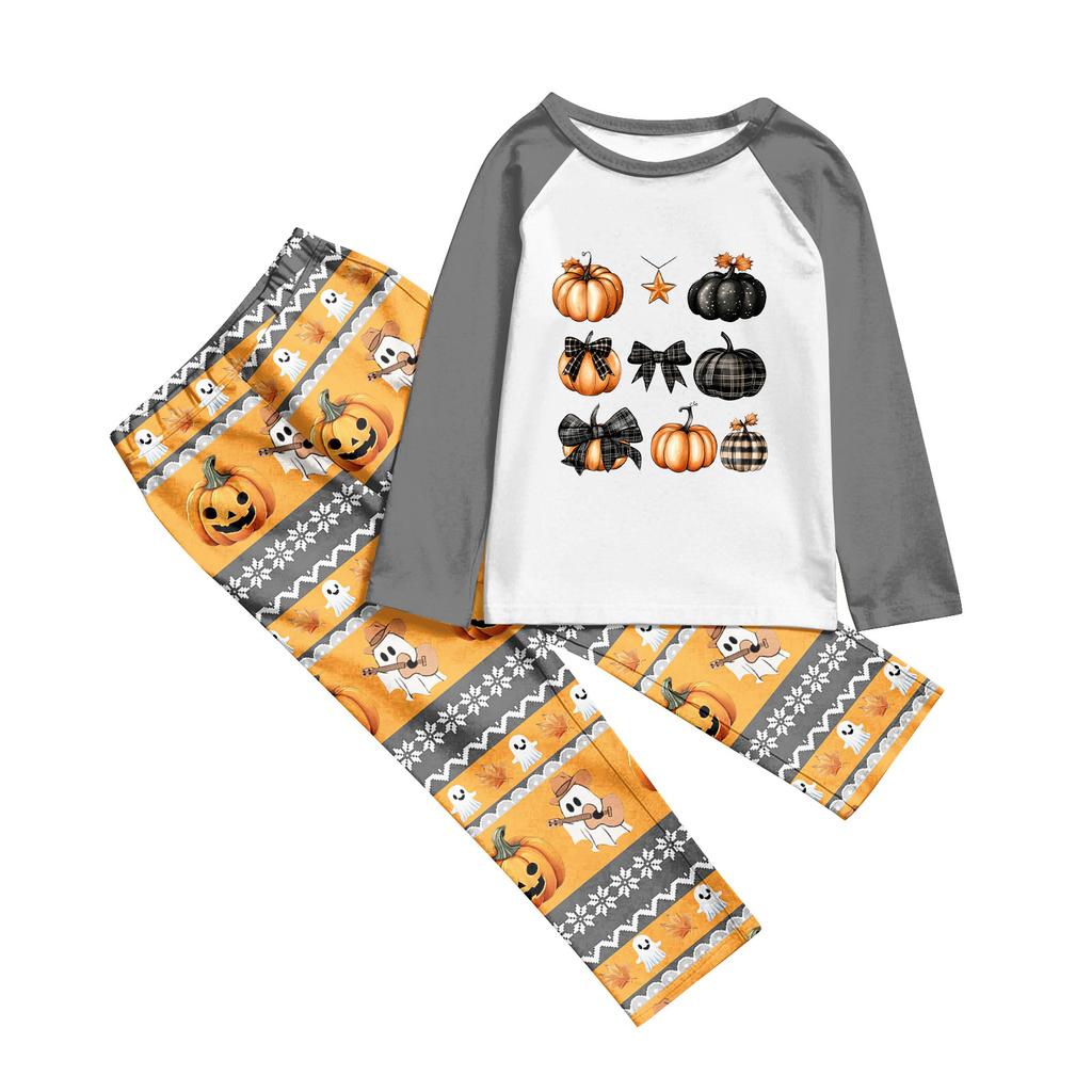 Halloween Tag Drucke Familie Passend Langarm Tops+Hosen Set Familie Passende Sets