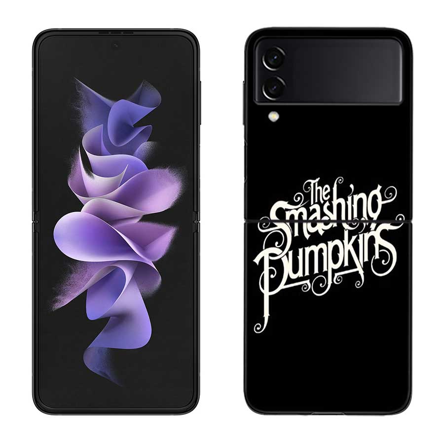 Rock The Smashing Pumpkins Phone Case For Samsung Z Flip 7 6 5G Galaxy Z Flip 5 4 3 Black Hard Cell Cover Luxury PC Shell Coque