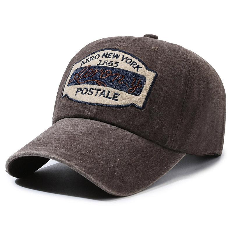 Washed Retro Cap Men'S And Women'S All-Season Baseball Cap Curved Brim Outdoor Spring And Summer Sun Hat