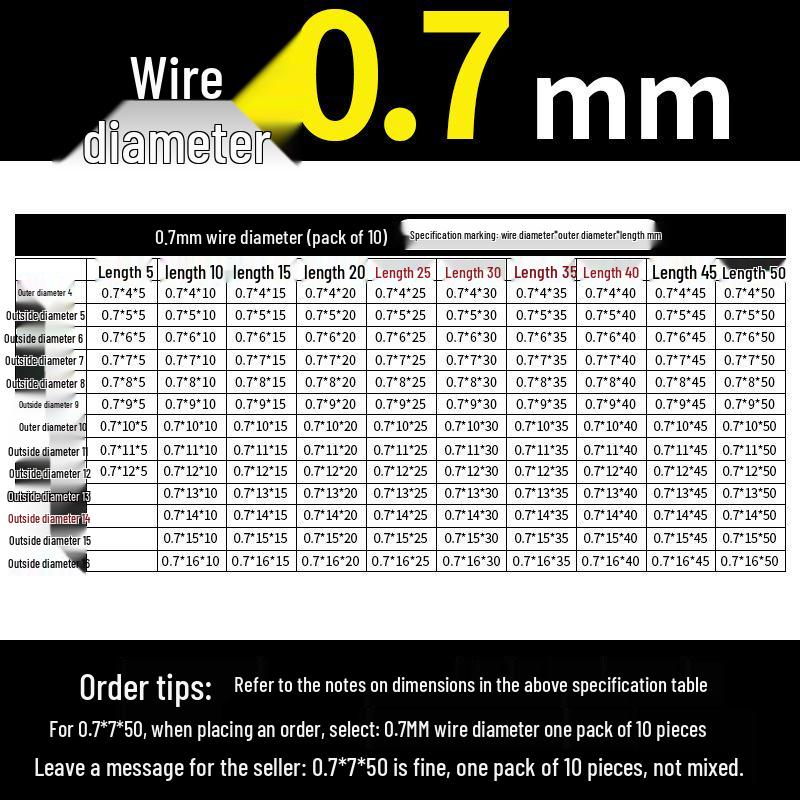Universal Y-Type Compression Spring, 0.2-2.0mm Wire Diameter, Small Pressure Return Spring