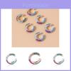 Trendy Colorful Rhinestone Alloy Ear Cuffs Chic Metal Earrings For Women