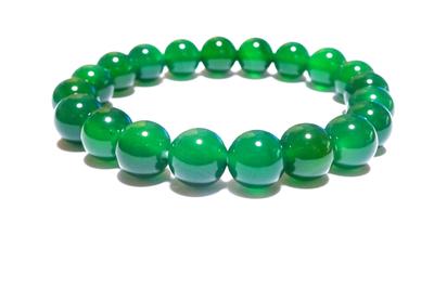 Green Agate Bracelet for Men and AAA Natural Power for Deepening Family and Marital and Happiness Crushed 18cm Women, 10mm, Size, Stone, Bonds/Harmony