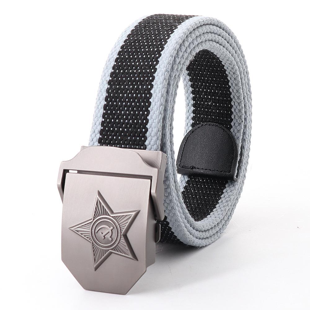 

Новый мужской и женский ремень 3D советский государственный герб брезентовый ремень советский пояс памяти 130cm чёрный/серый