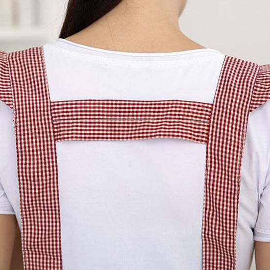 Cooking Apron Sleeveless Shoulder Strap Double Layer Anti-oil Kitchen Women Cleaning Apron Daily Use