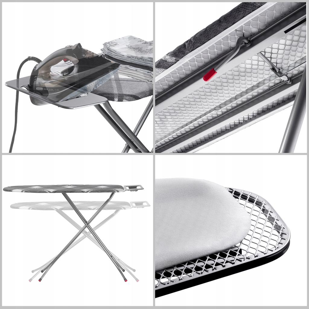 KADAX Ironing Board With Iron Holder Foldable Standard 114x34cm