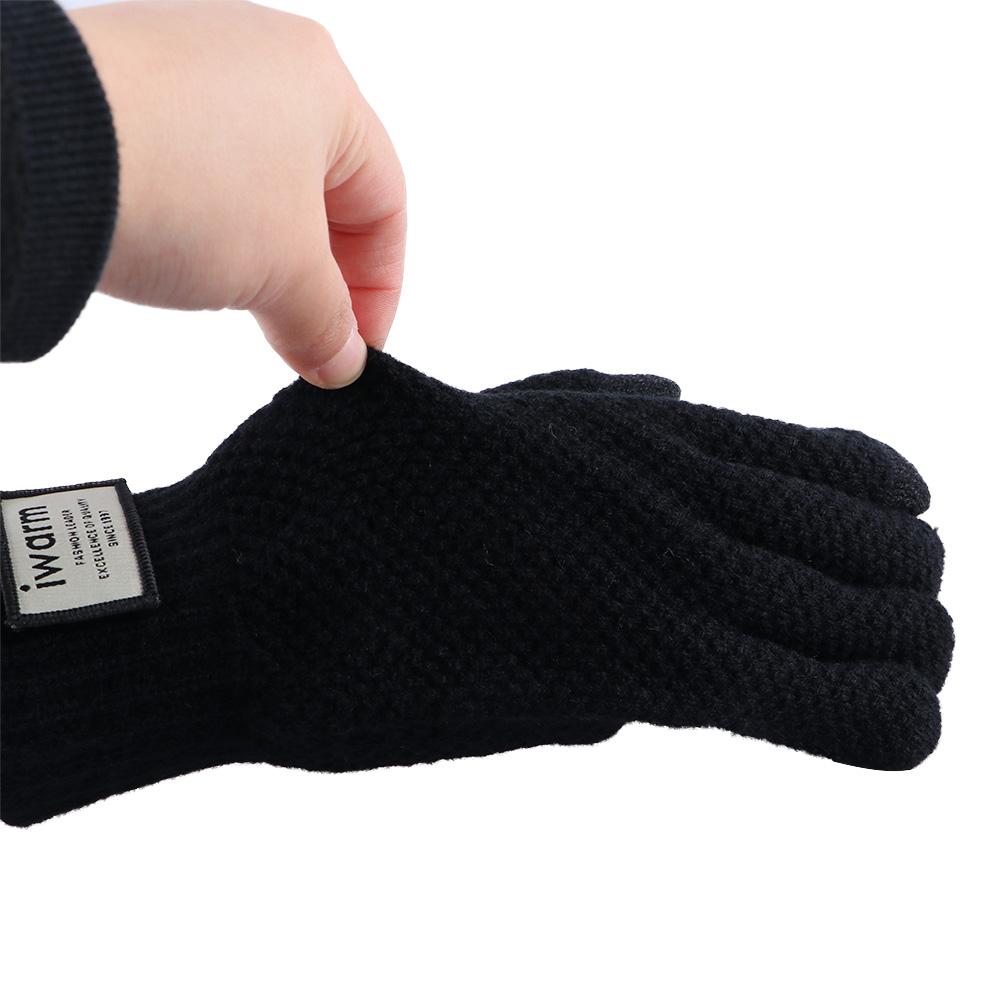 Knit Windproof Winter Warm Warmer Cold-proof Finger Glove Men's Gloves Knitted Gloves