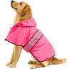 Waterproof Dog Raincoat With Reflective Stripes Small Medium Large Breeds - Yellow Fluorescent Green Blue Pink Red