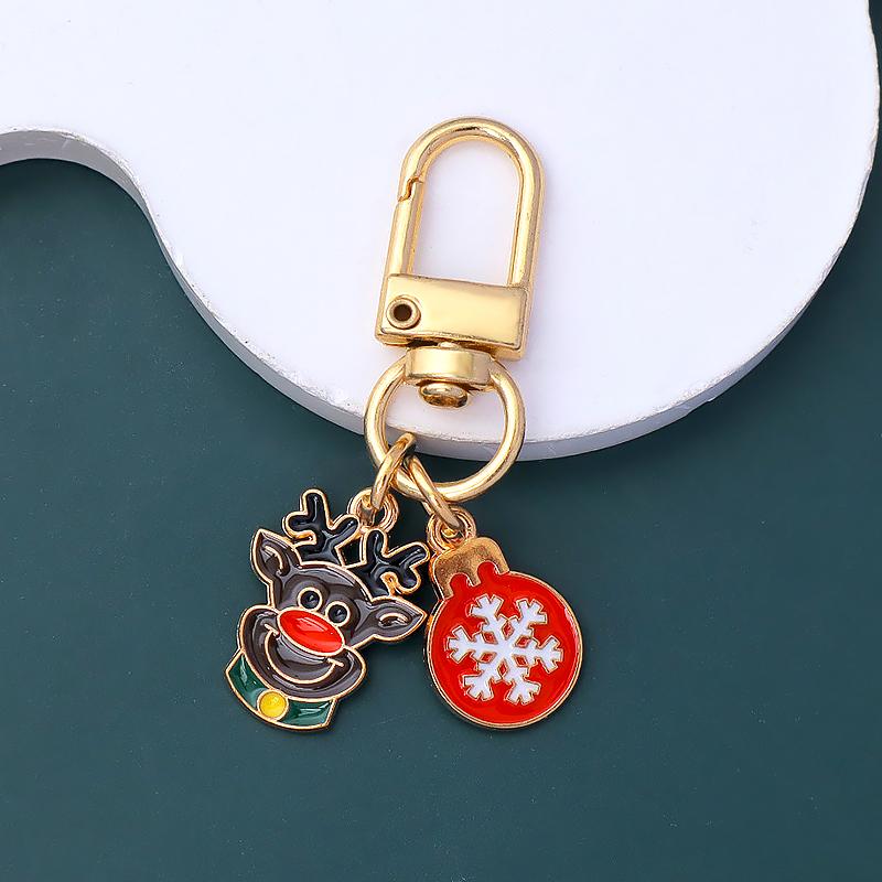 1PC And Tree Charms Xmas Bell Wallet Decorative Clip for Keys Bag Pendants Enamel Party Multiple Options Available