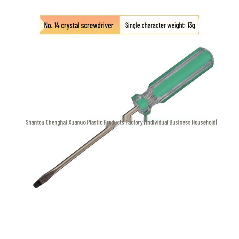 3mm Phillips Flathead No. 14 Transparent Crystal Pattern Screwdriver for Toy Furniture Maintenance