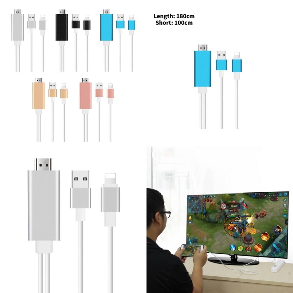 Apple 14 Hdmi Screen Mirroring Cable With Lightning Connector For Phone To Tv Display