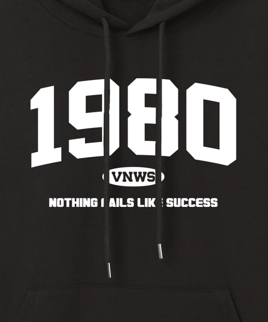 1980 Oversized Hoodie (Vls0109) Black