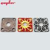 1 Piece Square Curved Stainless Steel Jack Plate Surface Pattern For Electric Guitar Bass