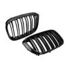 Pair Car Front Kidney Grille For BMW G01 X3 X3M G02 X4 2018- Kidney Grill Gloss Black Dual Slat Auto Grill Accessories