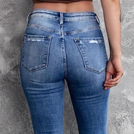 Džíny se zvonovými nohavicemi s vysokým pasem pro ženy, roztrhané bootcut rozšířené džíny, elastické džínové kalhoty na jaro léto
