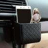1PC Car air outlet miscellaneous bag, car interior box, car storage box, hanging bag, sheepskin air outlet storage box