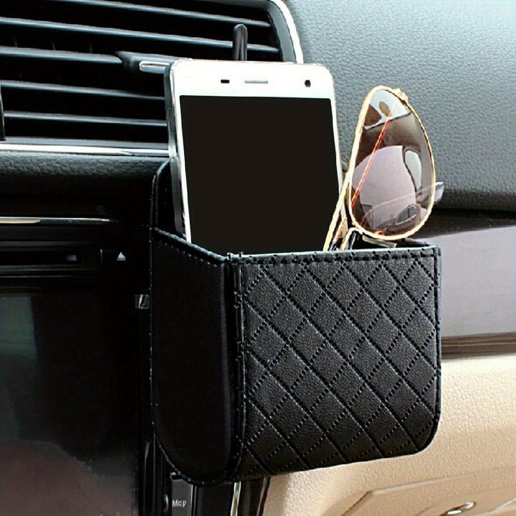 1PC Car air outlet miscellaneous bag, car interior box, car storage box, hanging bag, sheepskin air outlet storage box