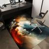 Fire Smoke Crystal Velvet Chair Mat Area Rug - Non-Slip, Floor Mat, Office Desk Chair Rugs, Bedroom Decor.Christmas Gift-1106060