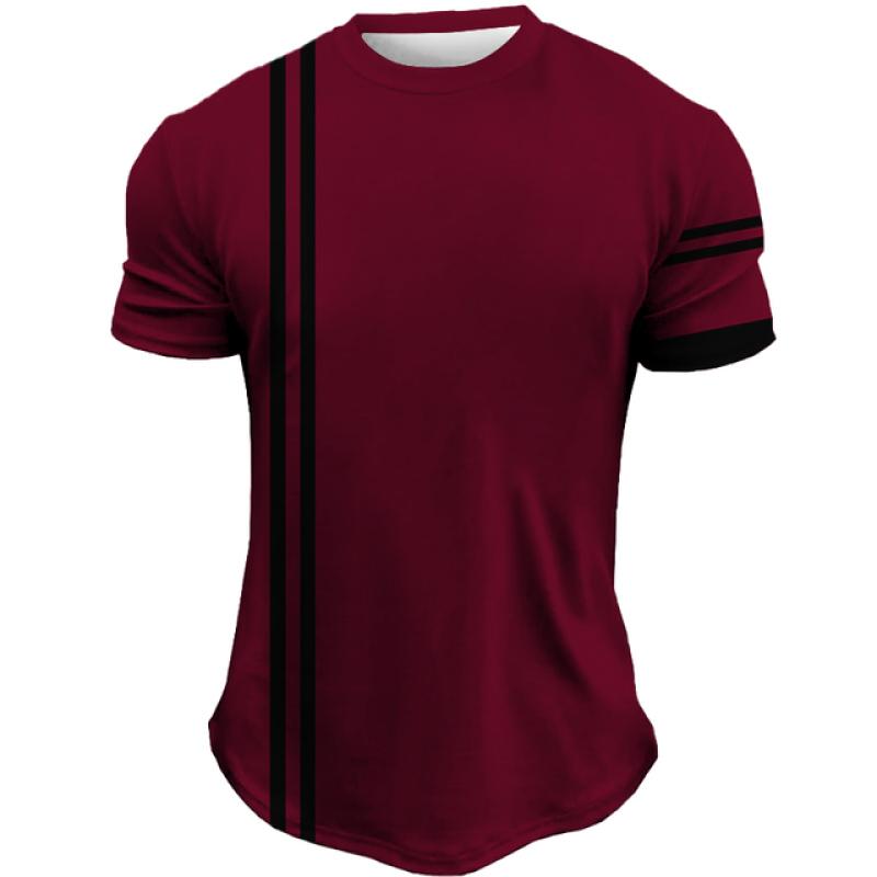 Ethnic Print Men's T-shirt Casual Short Sleeve Summer Round Neck Streetwear Vintage Man Loose Sweatshirt Breathable Men Clothes