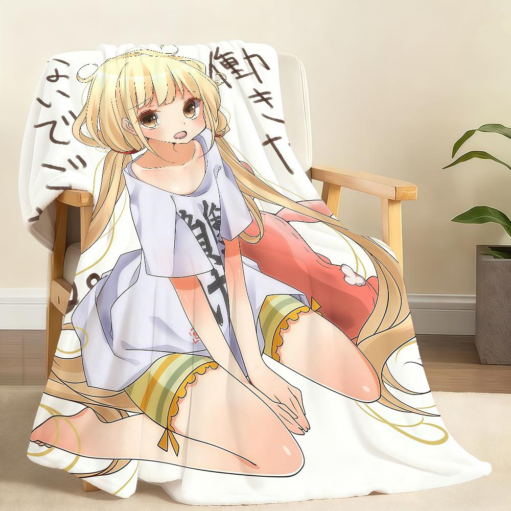 F Futaba Anzu Anime Blanket Soft Throw Blanket for Home Bedroom Bed Sofa Picnic Travel Office Rest Cover Blanket Gift