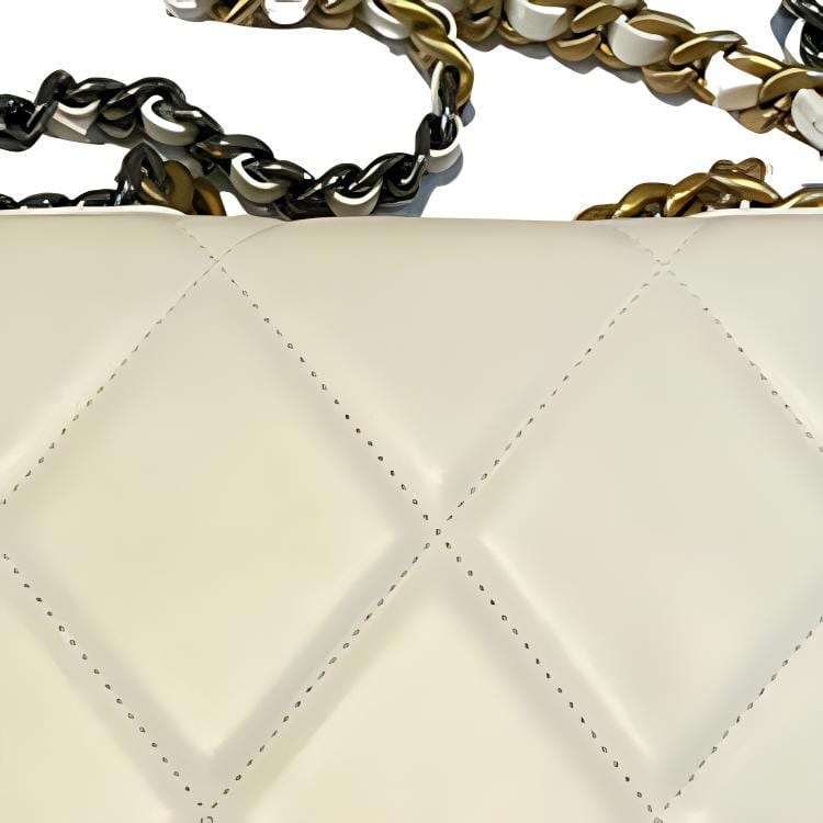 Chanel 19BagWOC Sheepskin Chain Bag, Shoulder Bag, Crossbody Bag Women's White AP3267-B04852-10601