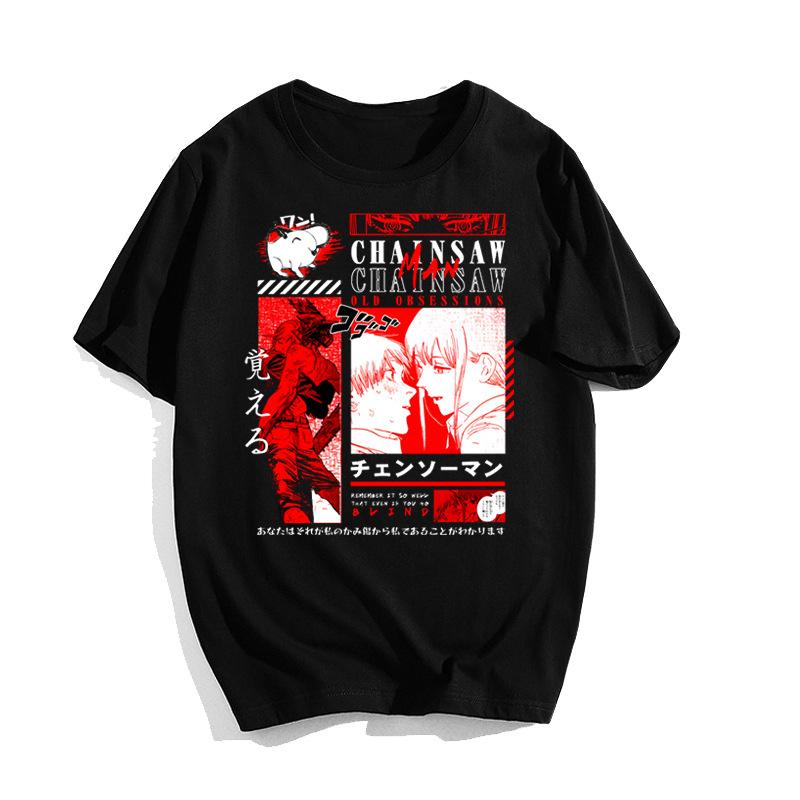 A Corpse Is Talking Japanese Anime Chainsaw Unisex Tshirt Cotton Graphic Tee Unisex Unisex Summer Streetwear