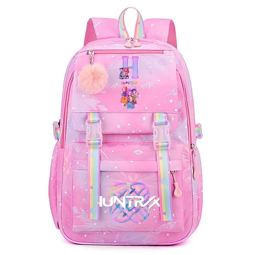 Rucsac Drăguț Anime K-Pop Vânători de Demoni Imprimat pentru Adolescent Student Fată Băiat Rucsac Rucsac Capacitate Mare Geantă de Călătorie Mochila