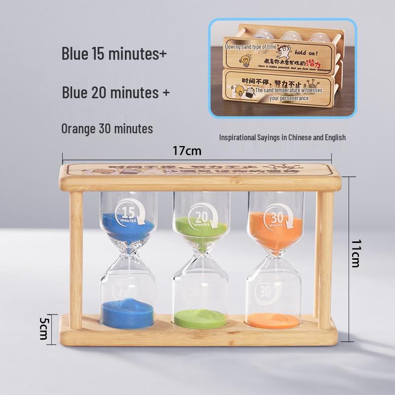Bamboo & Wood Durable Hourglass Timer - Creative Design for High-End Decor