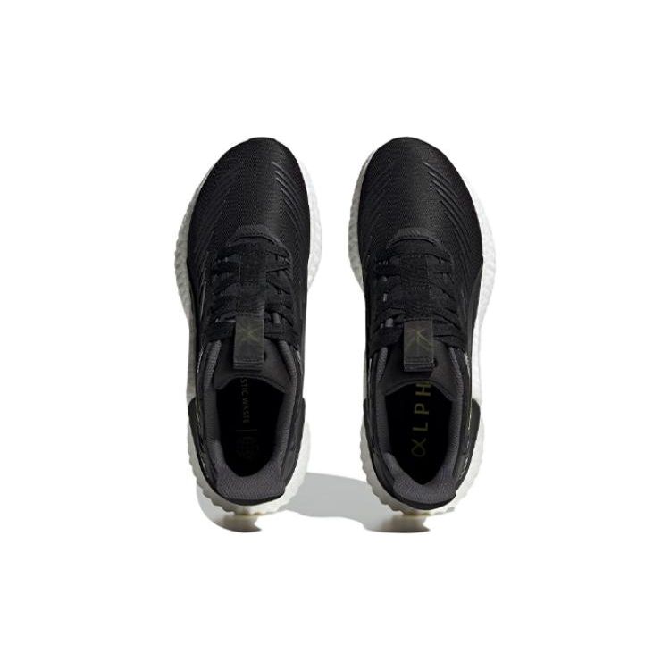 Adidas Alphaboost Fashion Comfortable PU Fabric Durable Breathable Low-Top Casual Running Shoes Unisex Sneakers Black IF3407