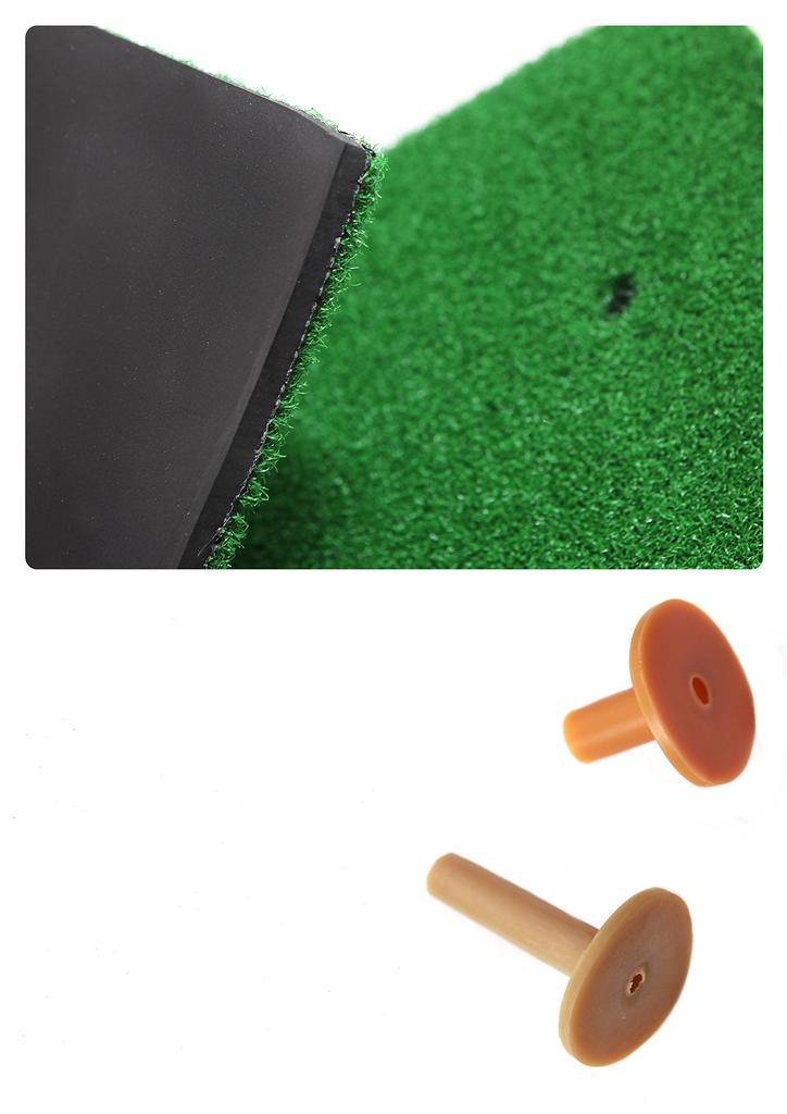 SCGEHA Golf Shot Practice Mat, Thick 60cm x 30cm, 1cm Thick, Artificial Turf, Includes 2 Tees