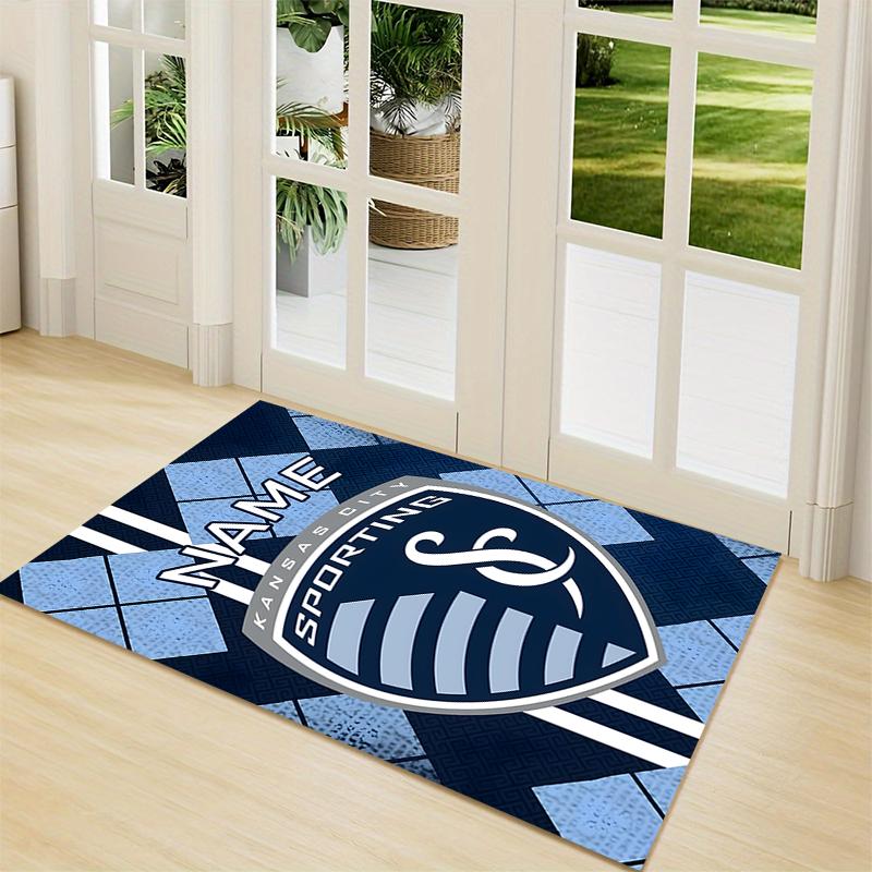 Custom Name Manchester City Crest Carpet Rug Customizable Soft Washable Anti-Slip Home Living Room Sofa Mats Personalized Rug. 0909237