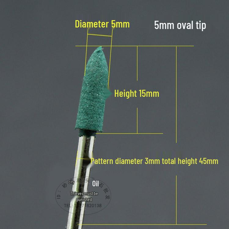 3mm Rubber Polishing Grinding Head - Metal Rust Removal & Scratch Repair Tool