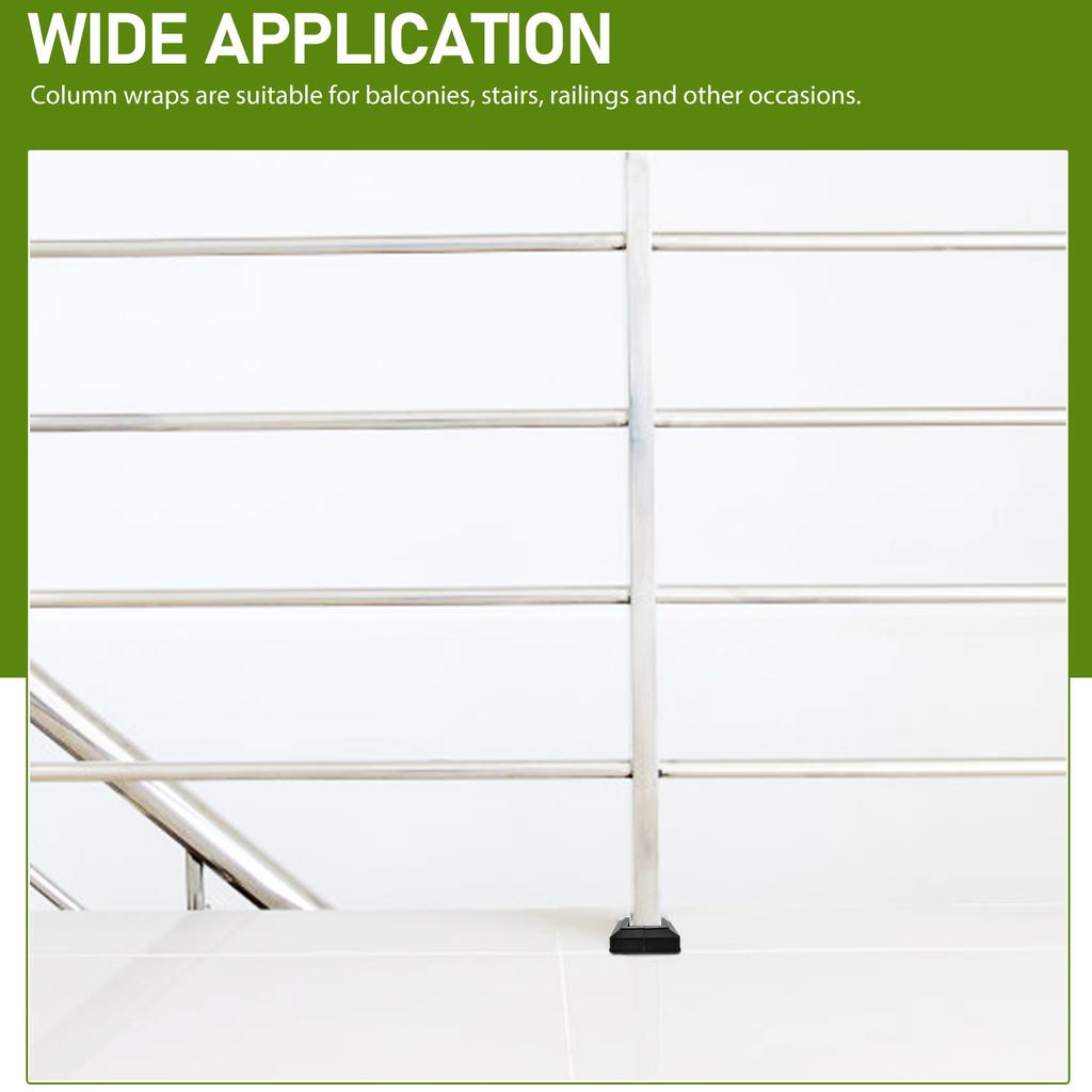 2 szt. Osłony na rury kwadratowe Owijki na słupy Nakładki na słupki ogrodzeniowe Części do ogrodzeń winylowych Metalowe nasadki na ogrodzenia Dekoracyjne osłony na słupy Słup kwadratowy