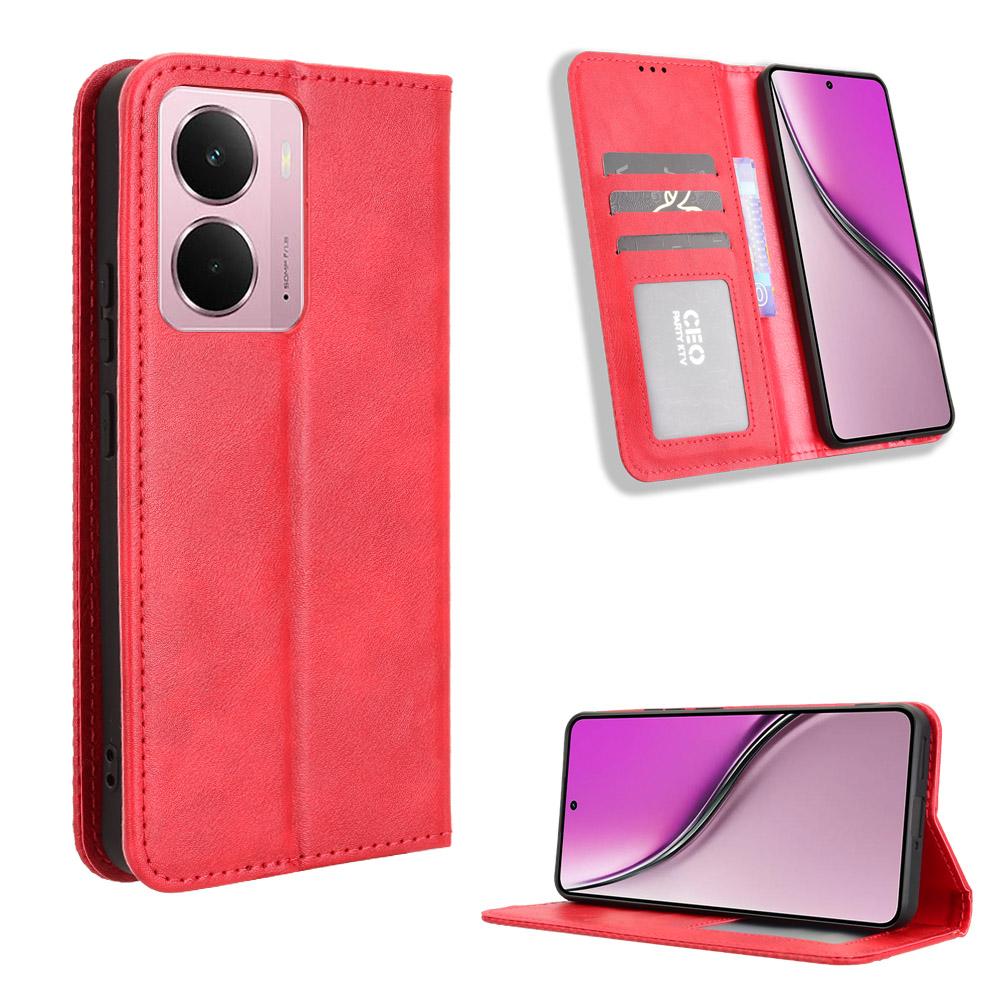 For Realme Neo7x 5G/Realme 14 5G/Realme P3 5G Retro PU Leather Case Phone Wallet Stand Cover