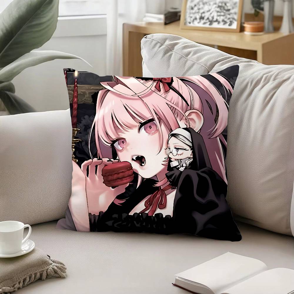 Anime Cool GgokurakugaiS Pillow Case Pattern Printed Pillowcase For Living Room Sofa Cushion Cover Bedroom Decor