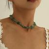 Europe, America, simple new short green Dongling necklace women, geometric fashion irregular stone necklace