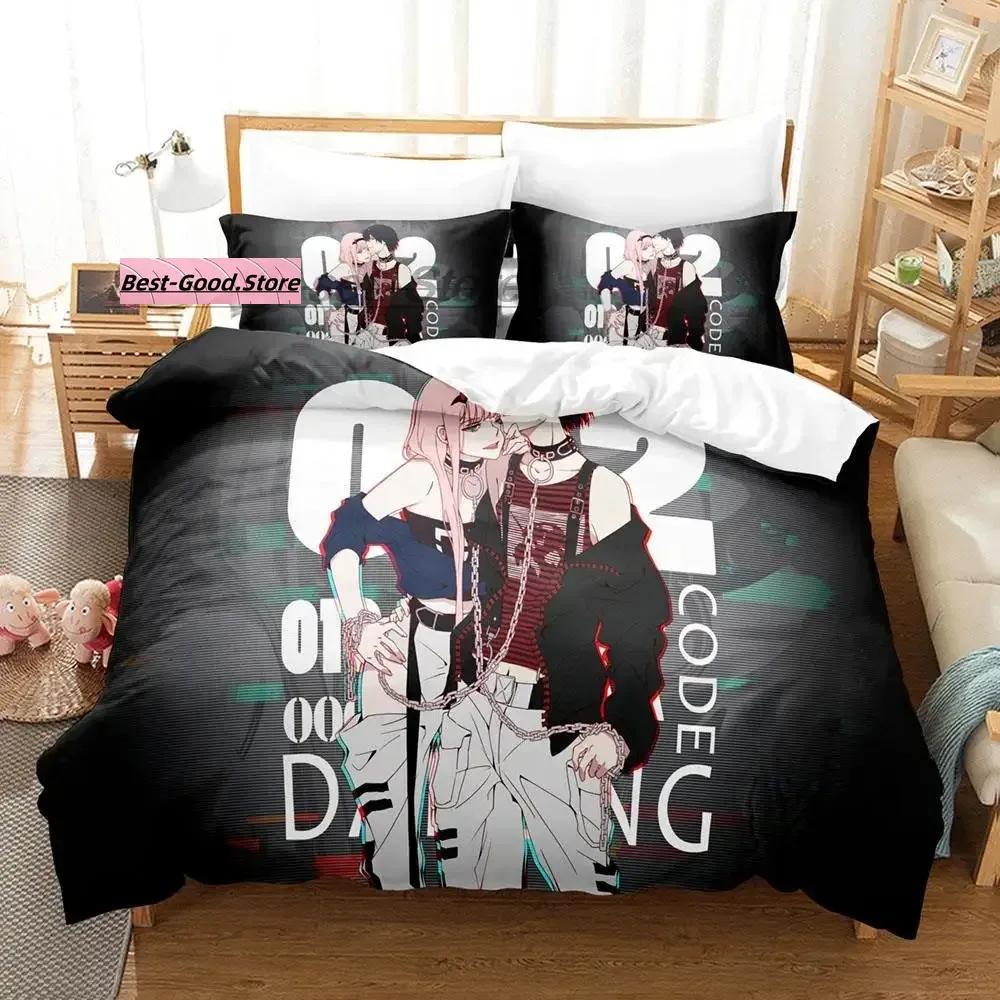 Darling In The Franxx Bedding Set Single Twin Full Queen King Size Bed Set Aldult Kid Bedroom Duvetcover Sets 3D bed sheet set