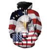 Hanorac cu drapel SUA Hanorac Bărbați/Femei cu glugă Imprimare 3D Vultur Primăvara Toamnă Moda Casual Pulovere cu glugă Jachetă America de mărime mare