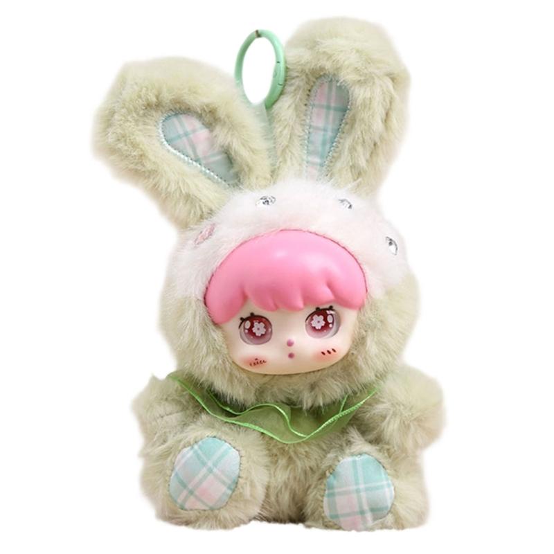 Cute Rabbit Plush Keychain Soft Vinyls Toy With PP Cotton Filling Key Chain For Bags And Car Decors 20cm Height