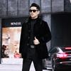 Haining Mink Coat for Men, Winter Imitation Mink Coat, Lapel, Mid-length Imitation Fur, Mink Down, Large-sized Men's Clothing, Thickened
